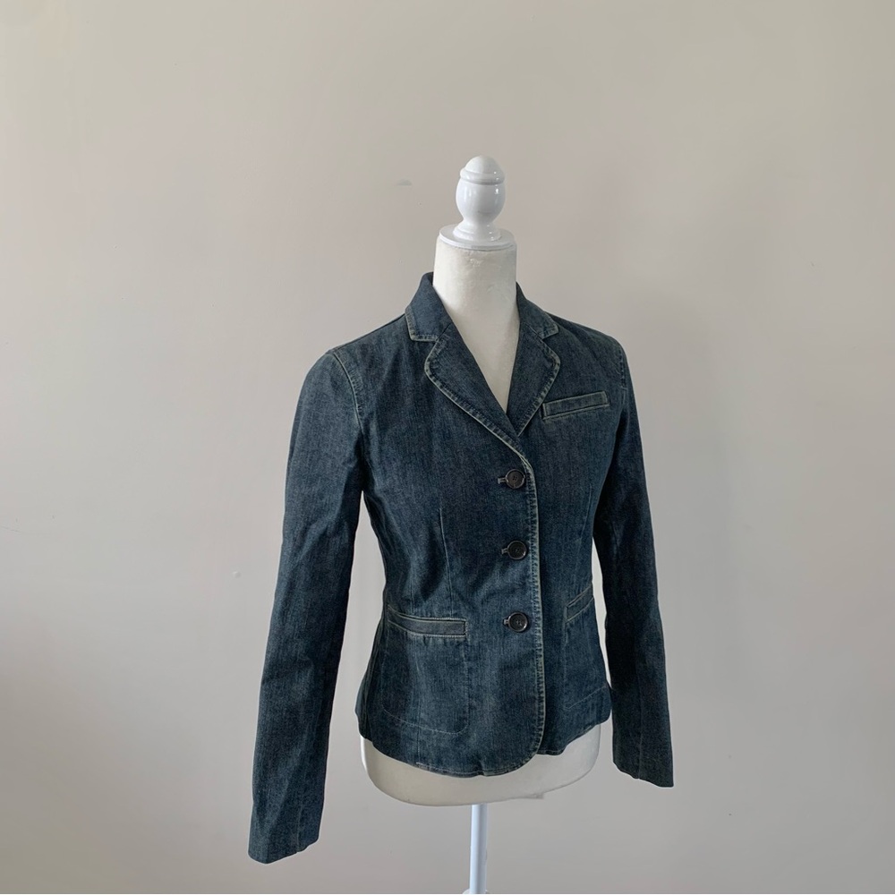 Ann Taylor Tailored Jean Jacket - Size 0